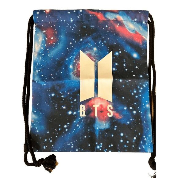 K-pop BTS Tour Galaxy Graphic Drawstring Backpack - Picture 1 of 3
